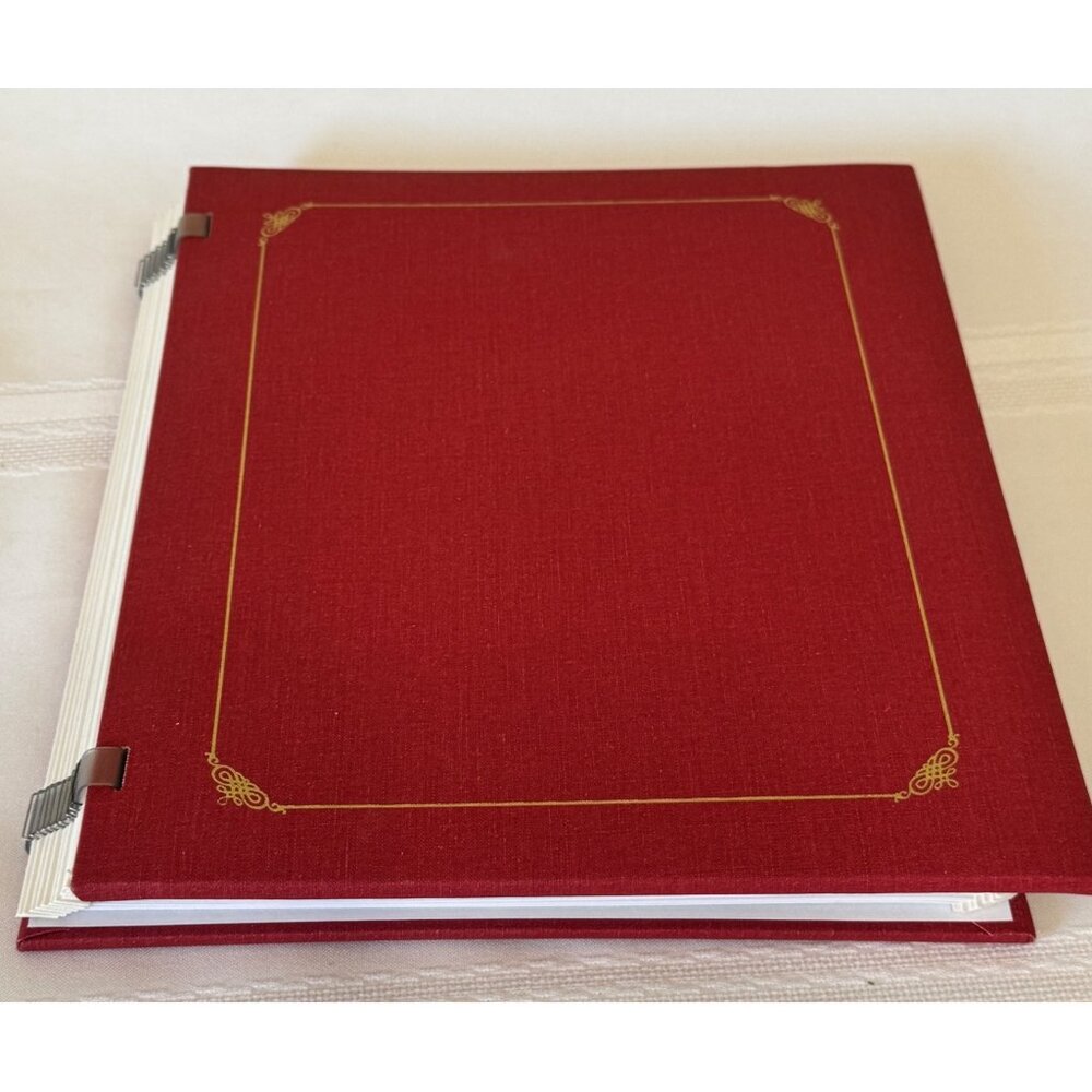 Creative Memories Album with 11 Pages 8x10” Open Spine Cranberry Red